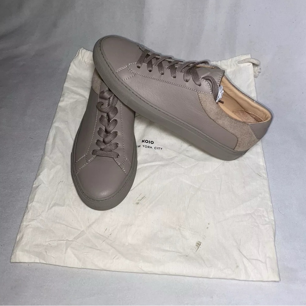 Womens KOIO Capri Leather Suede Low Top Lace Up Sneakers Size 39 US 9
